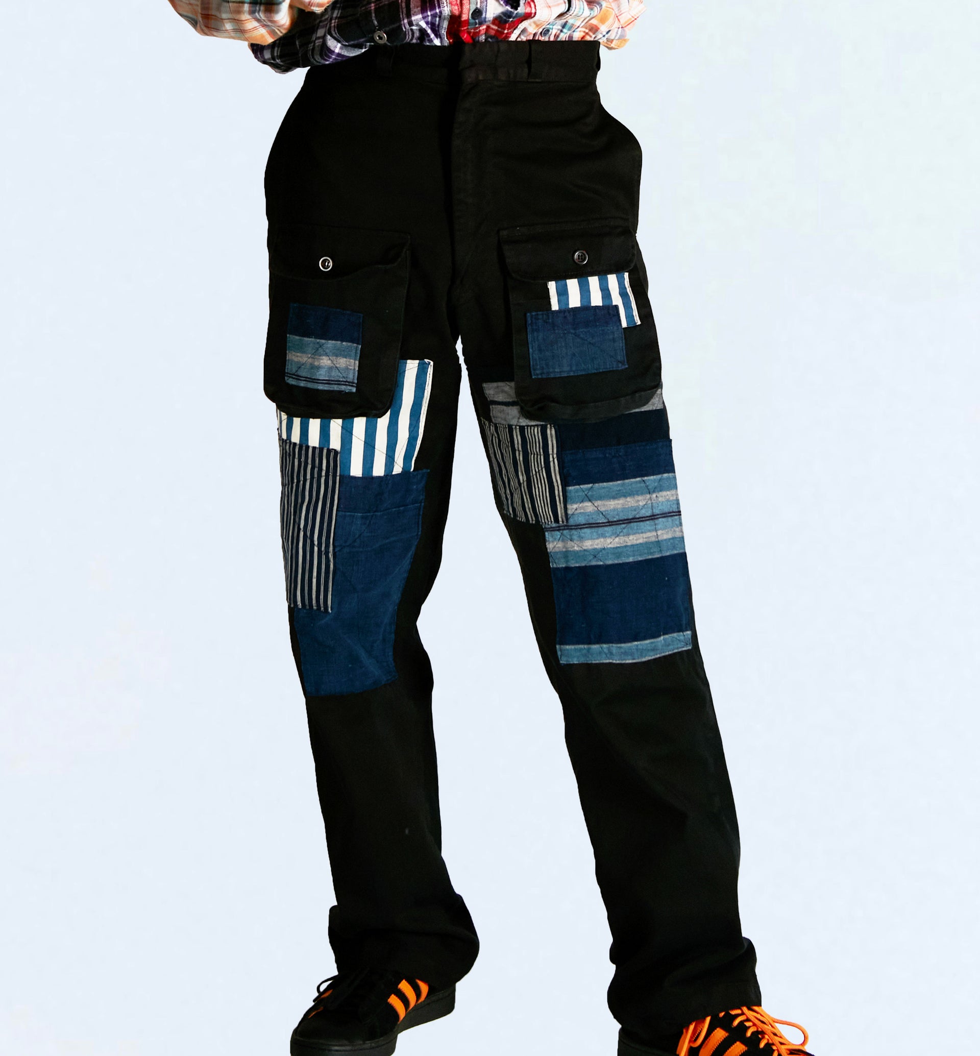 Jak Mix Black Patchwork Trouser