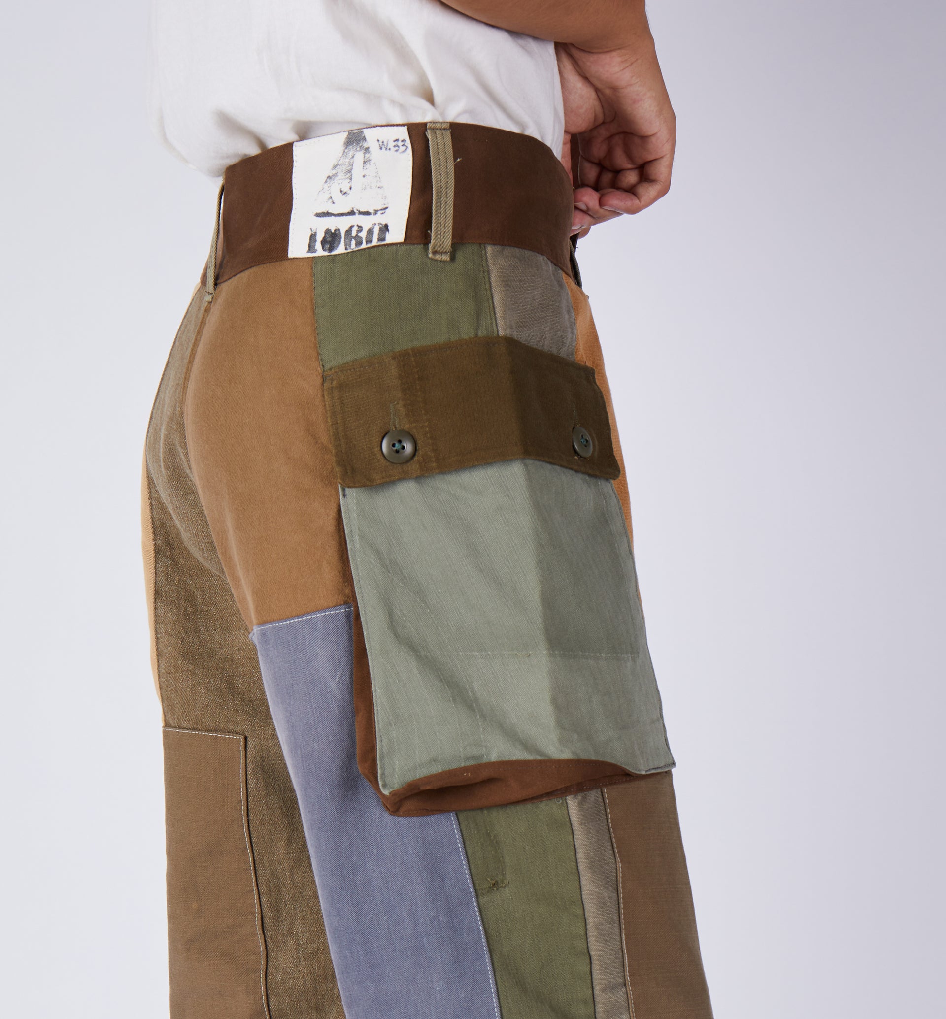 Jak Brown Patchwork Trouser