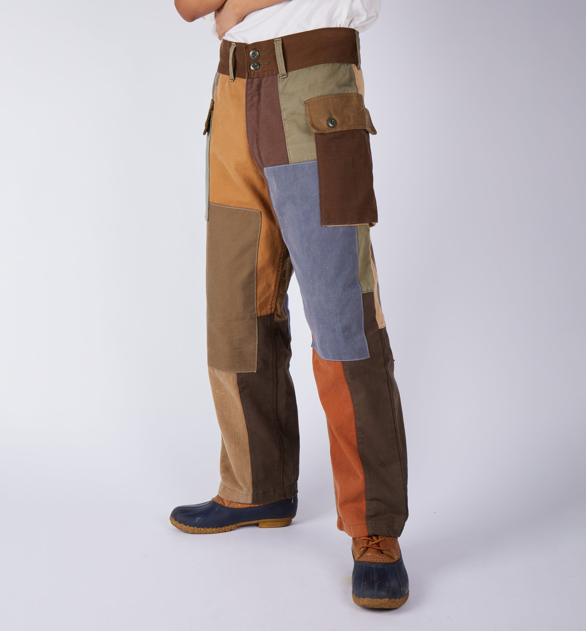Jak Brown Patchwork Trouser