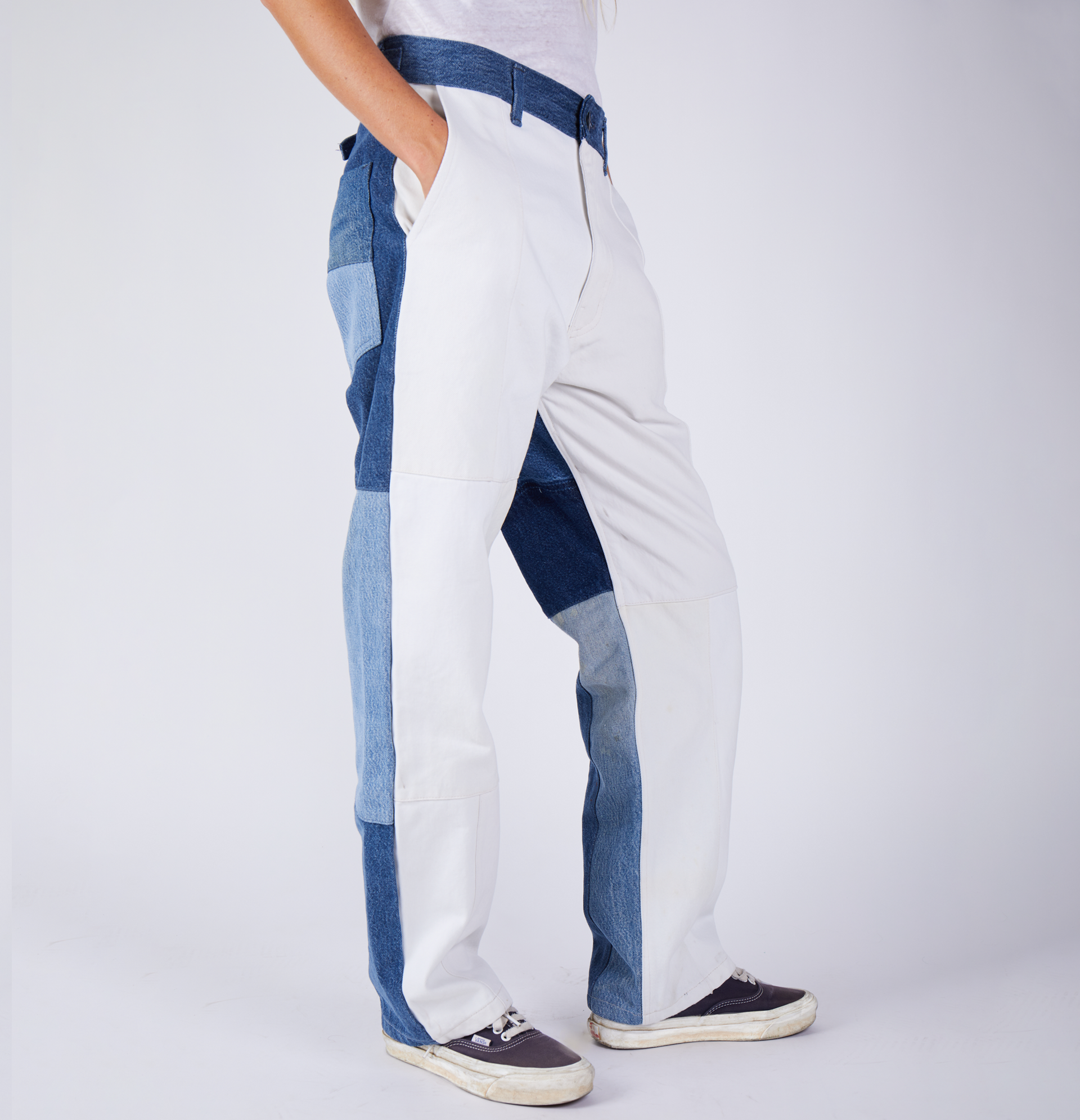 Jak White and Blue Cargo Pant