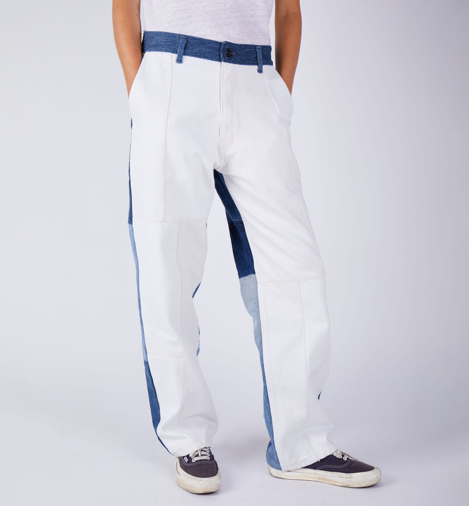 Jak White and Blue Cargo Pant