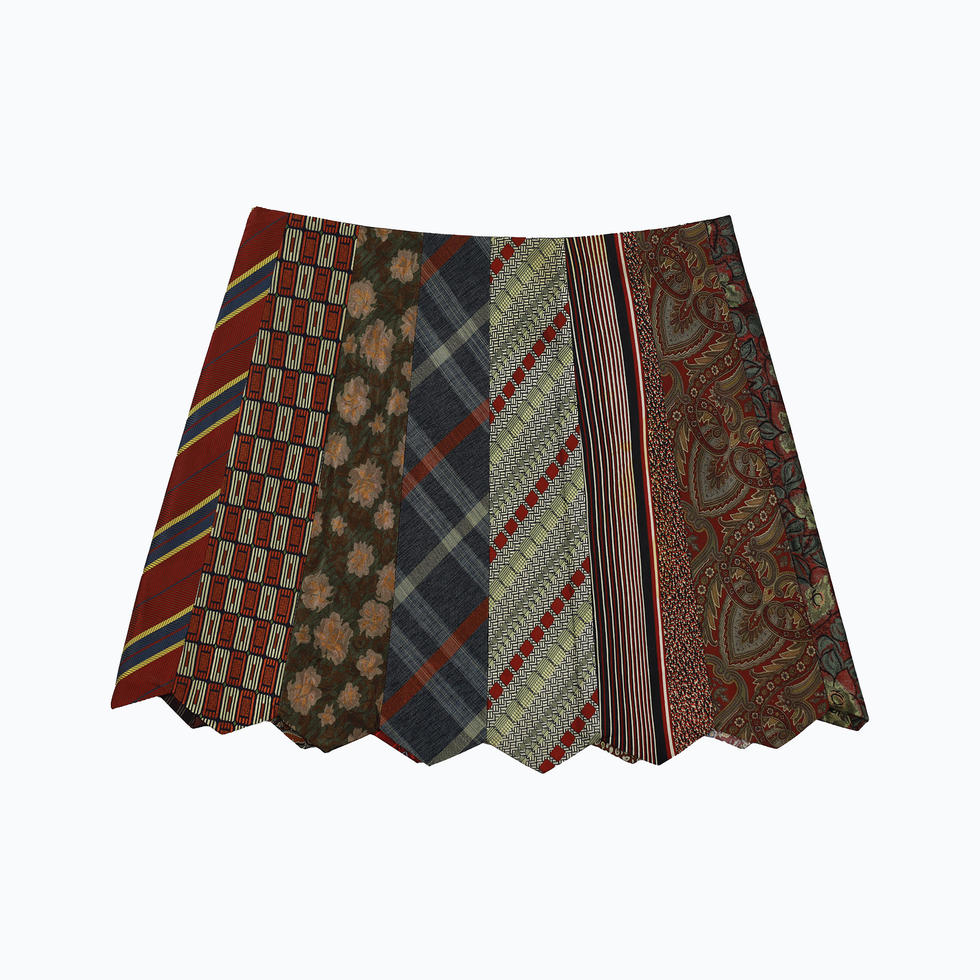 Neck Tie Skirt Red