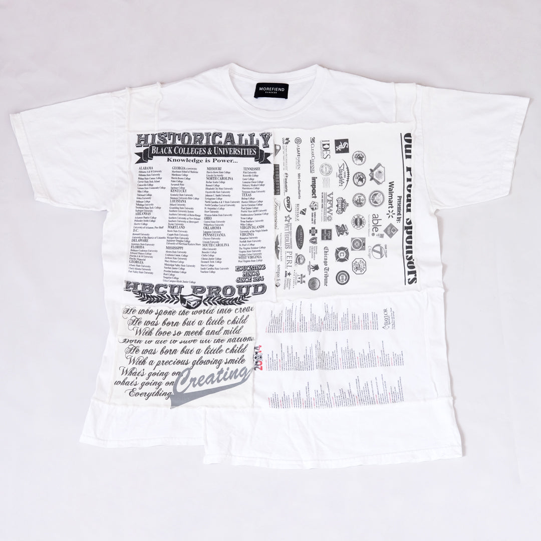 Multi Patchwork White T