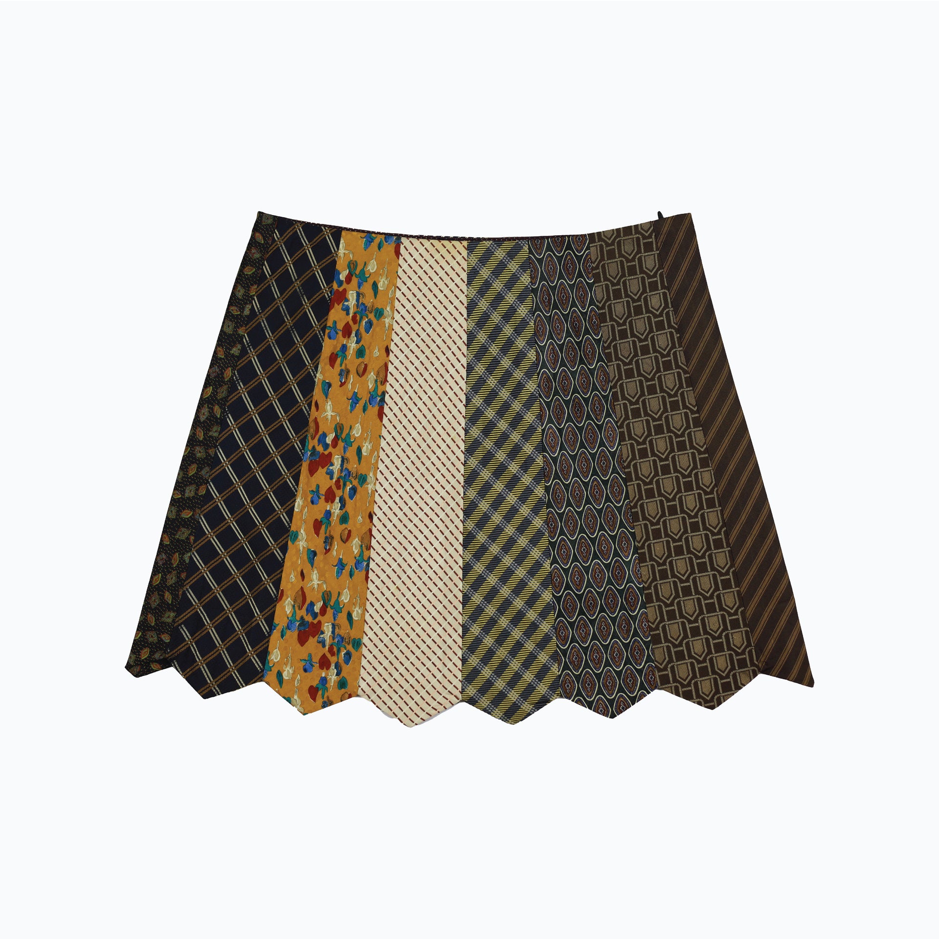 Neck Tie Green Skirt