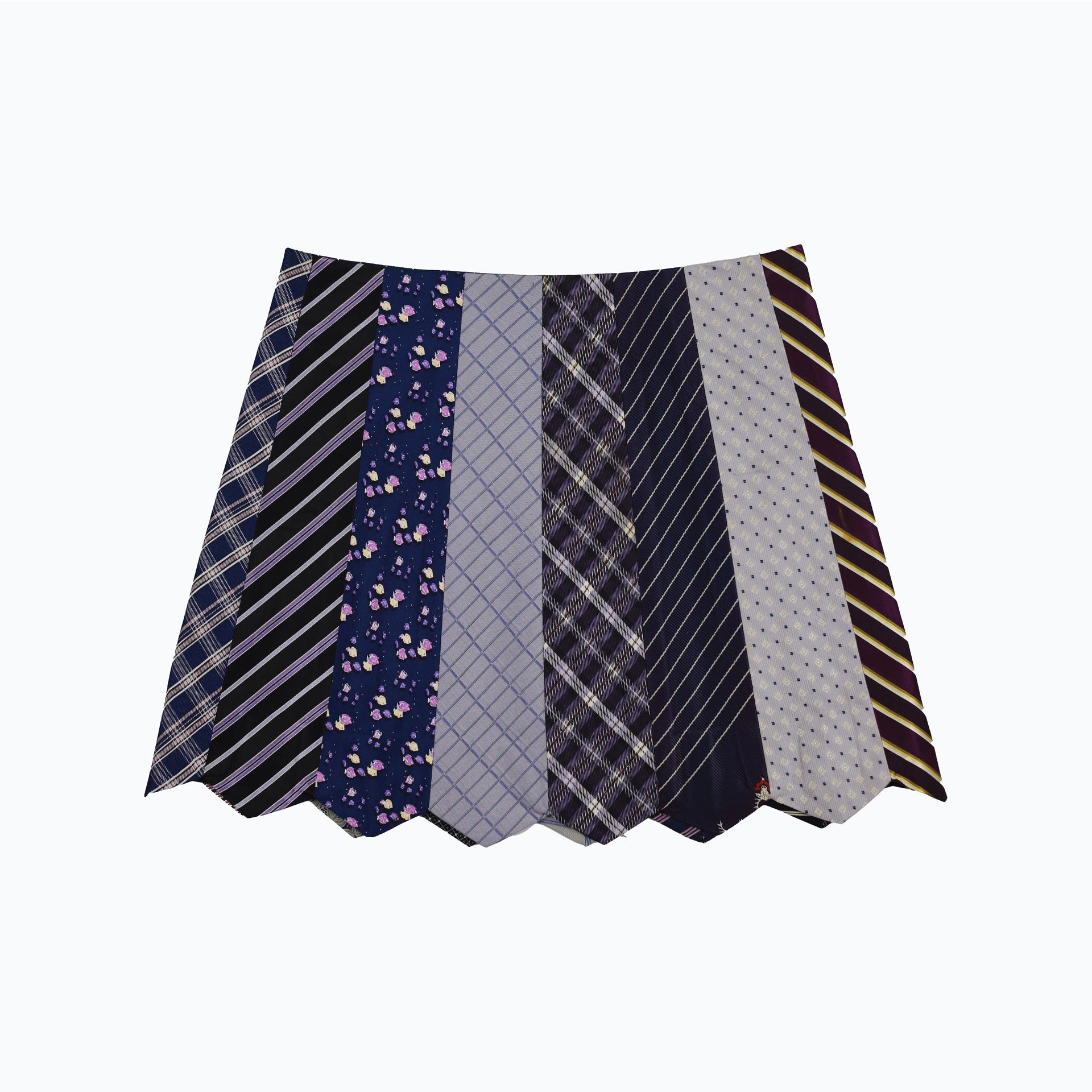 Neck Tie Blue Skirt
