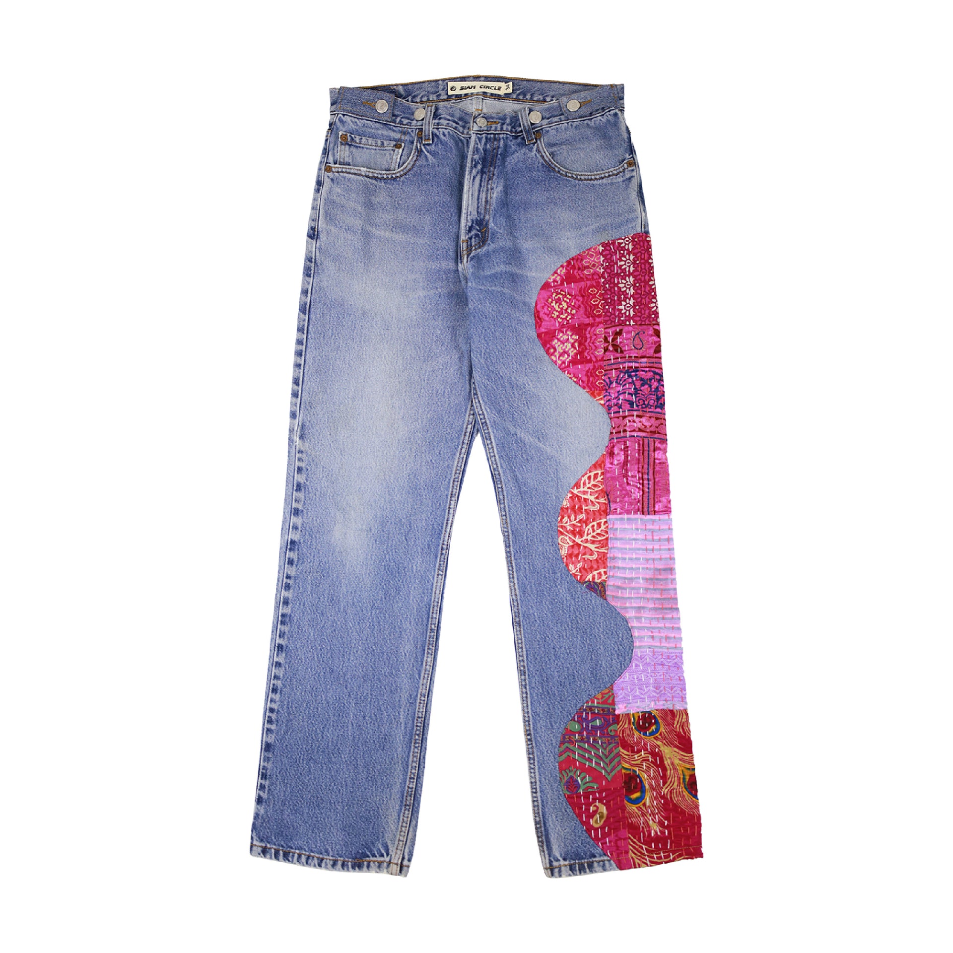 Pink Katha Wave Jeans