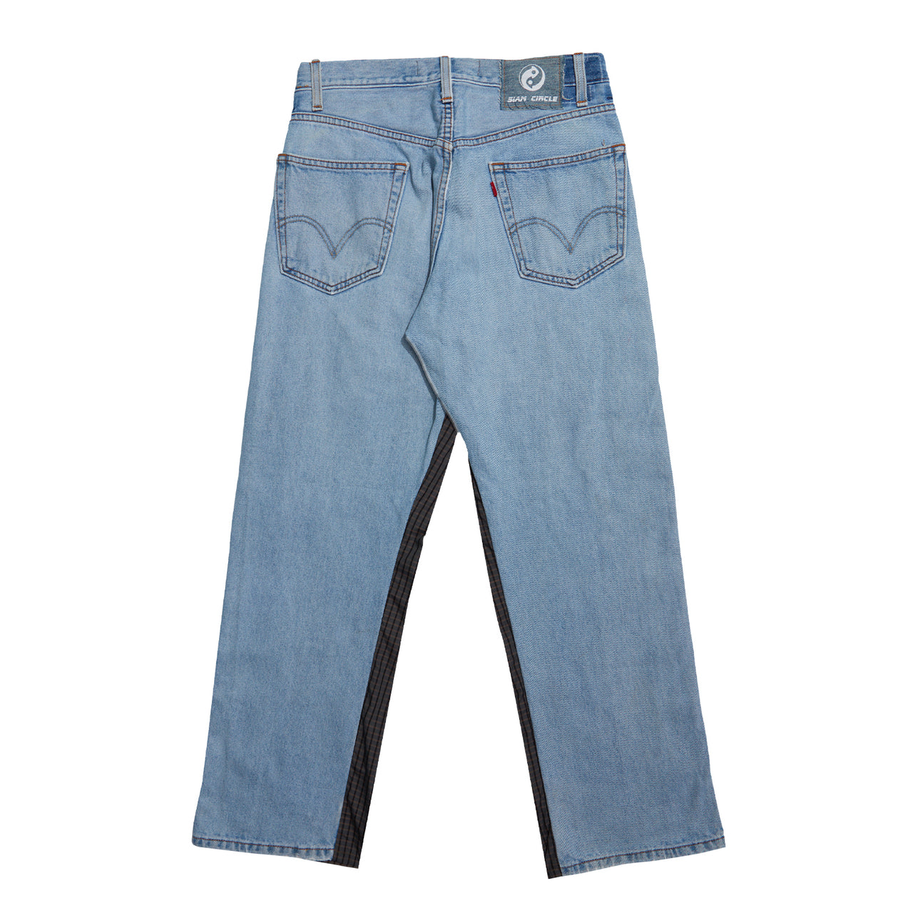 Checkered Snap Jeans