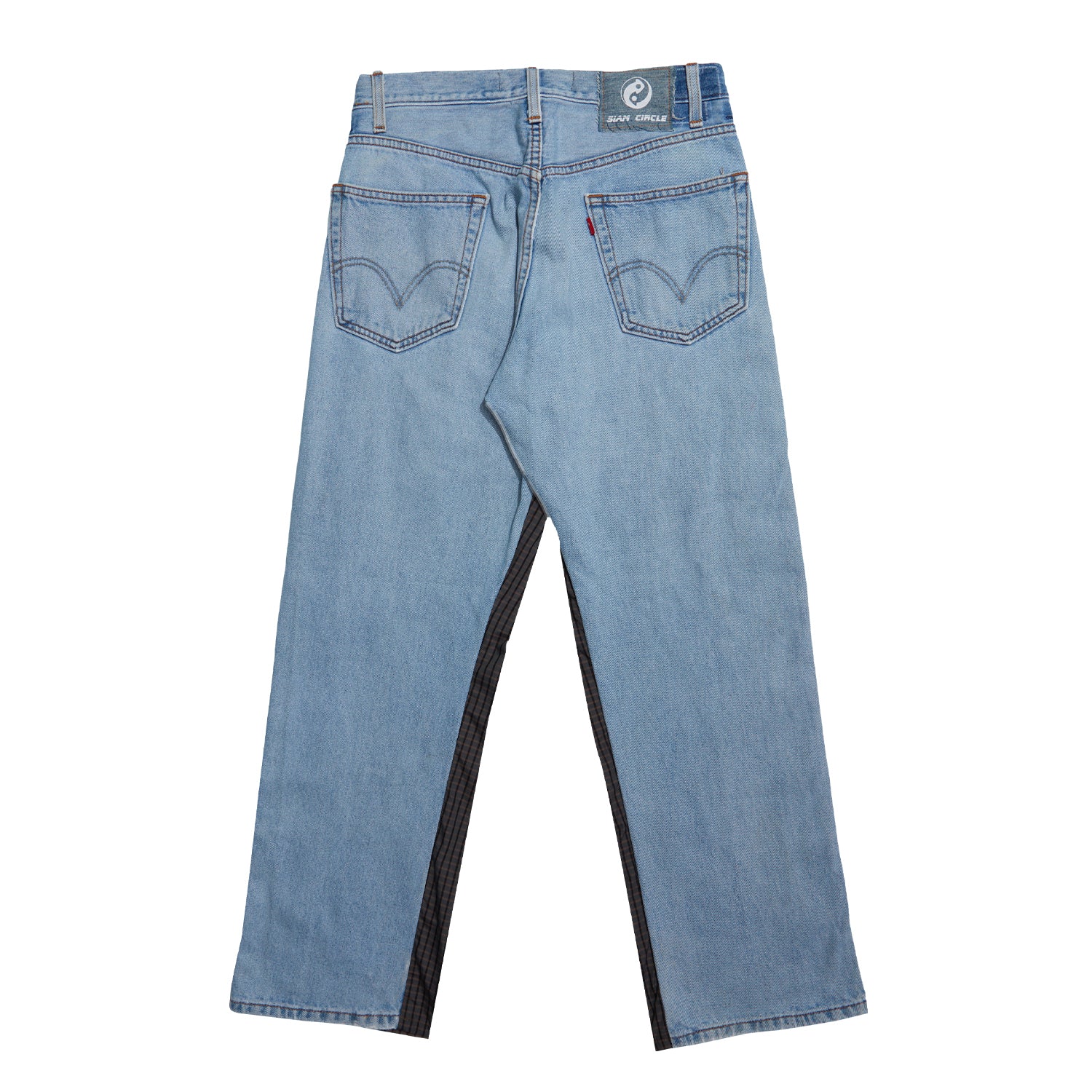 Checkered Snap Jeans
