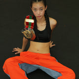 MT Button Orange Jeans