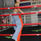 MT Button Orange Jeans