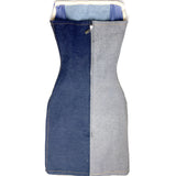 Denim Velvet Corset Dress