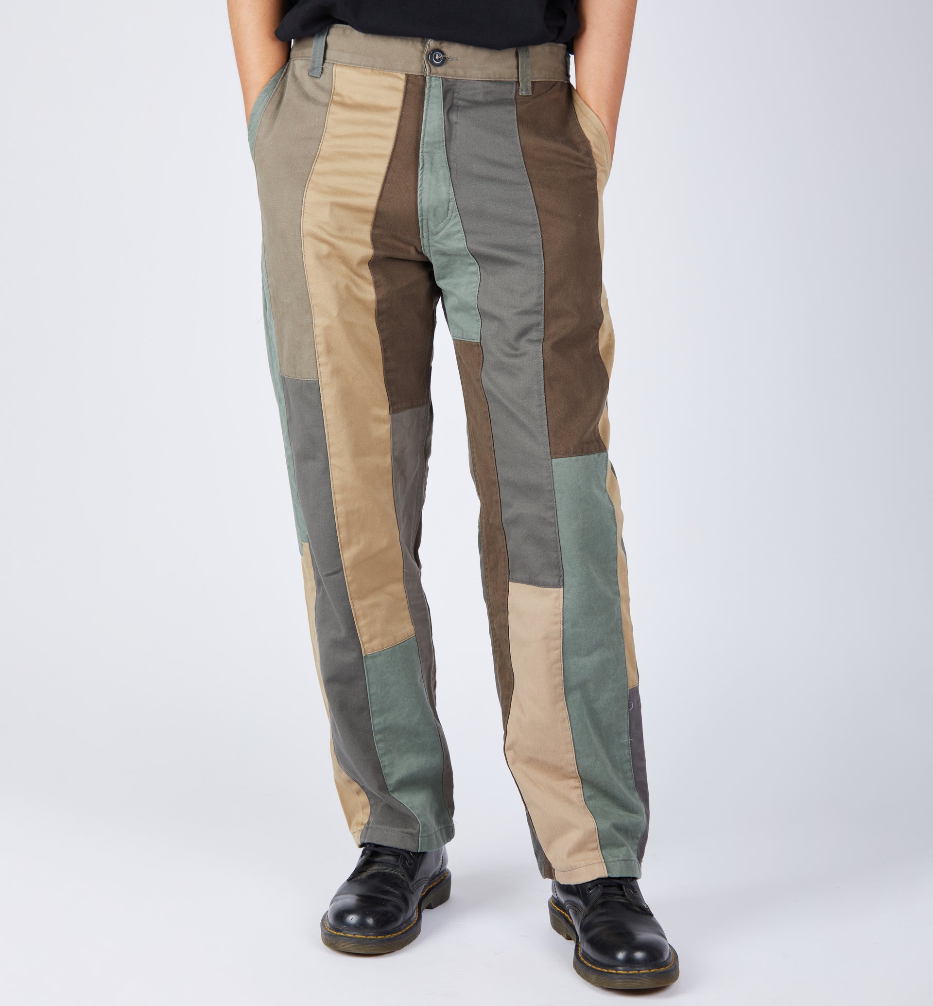 Jak Green Patchwork Trouser