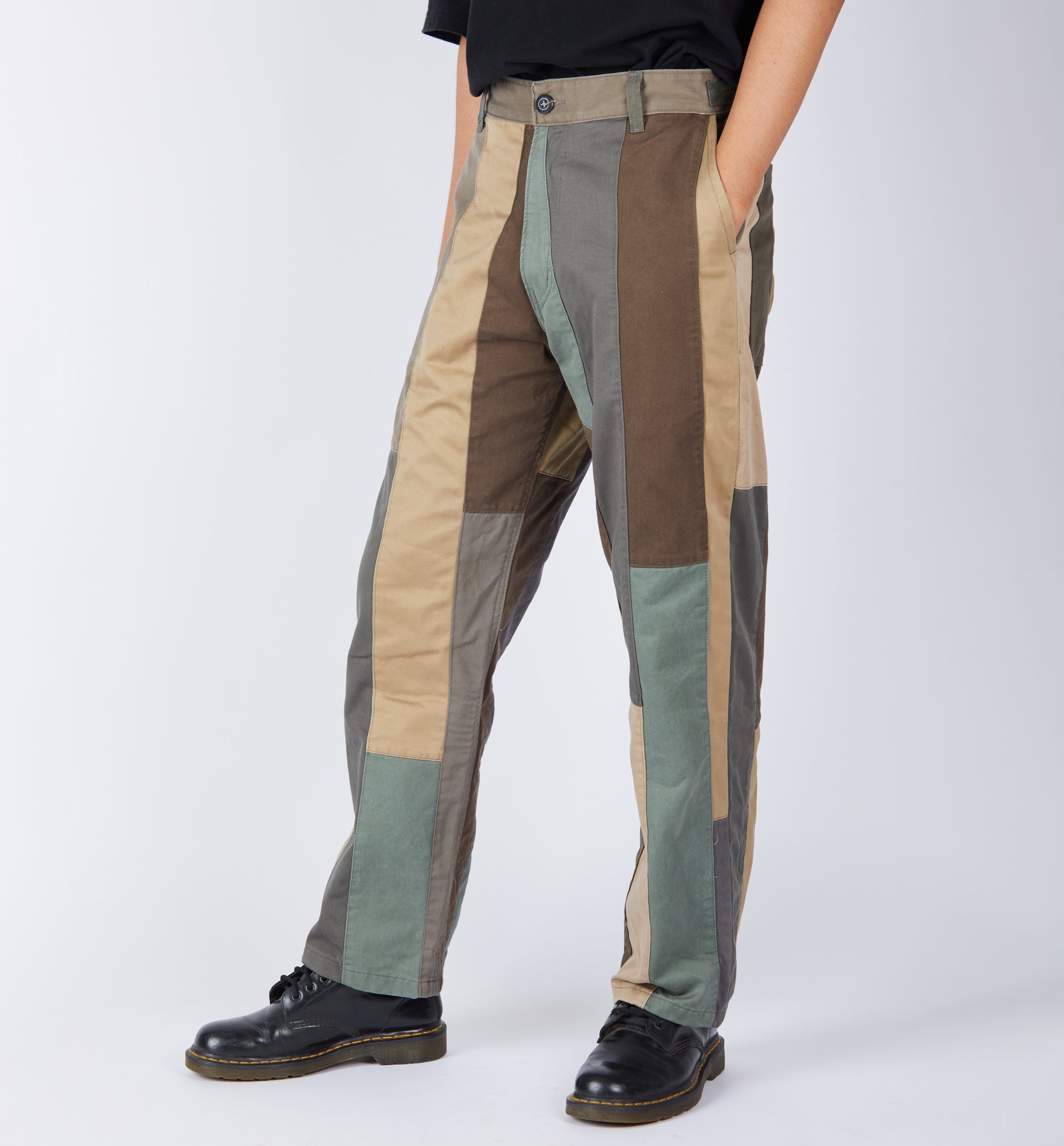 Jak Green Patchwork Trouser