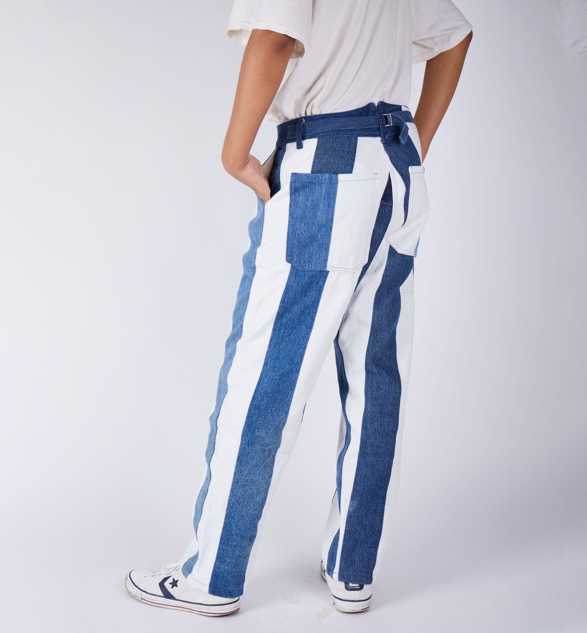 Jak Striped Patchwork Trouser