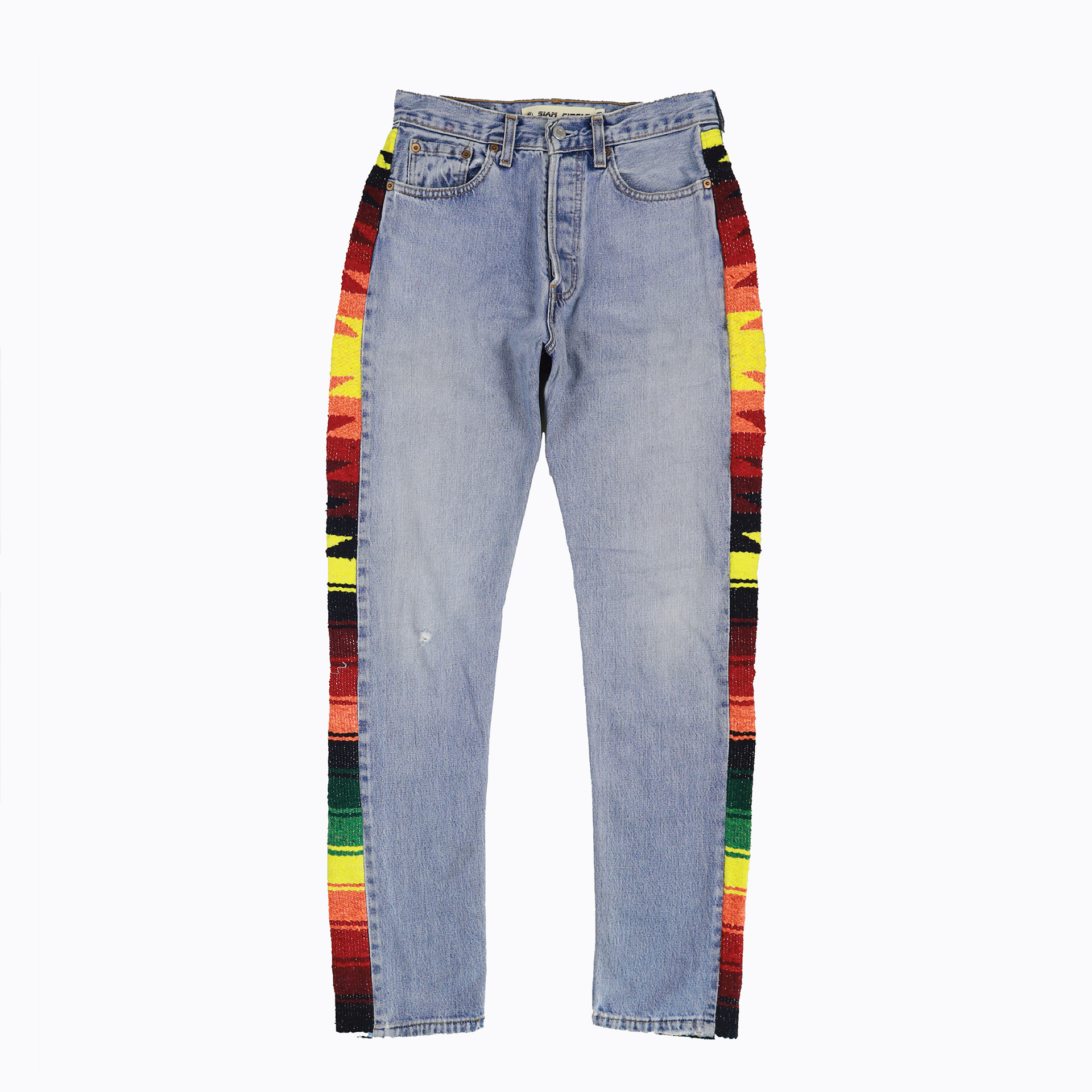 Serape online patch jeans
