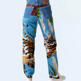 Tiger Embroidery Jeans