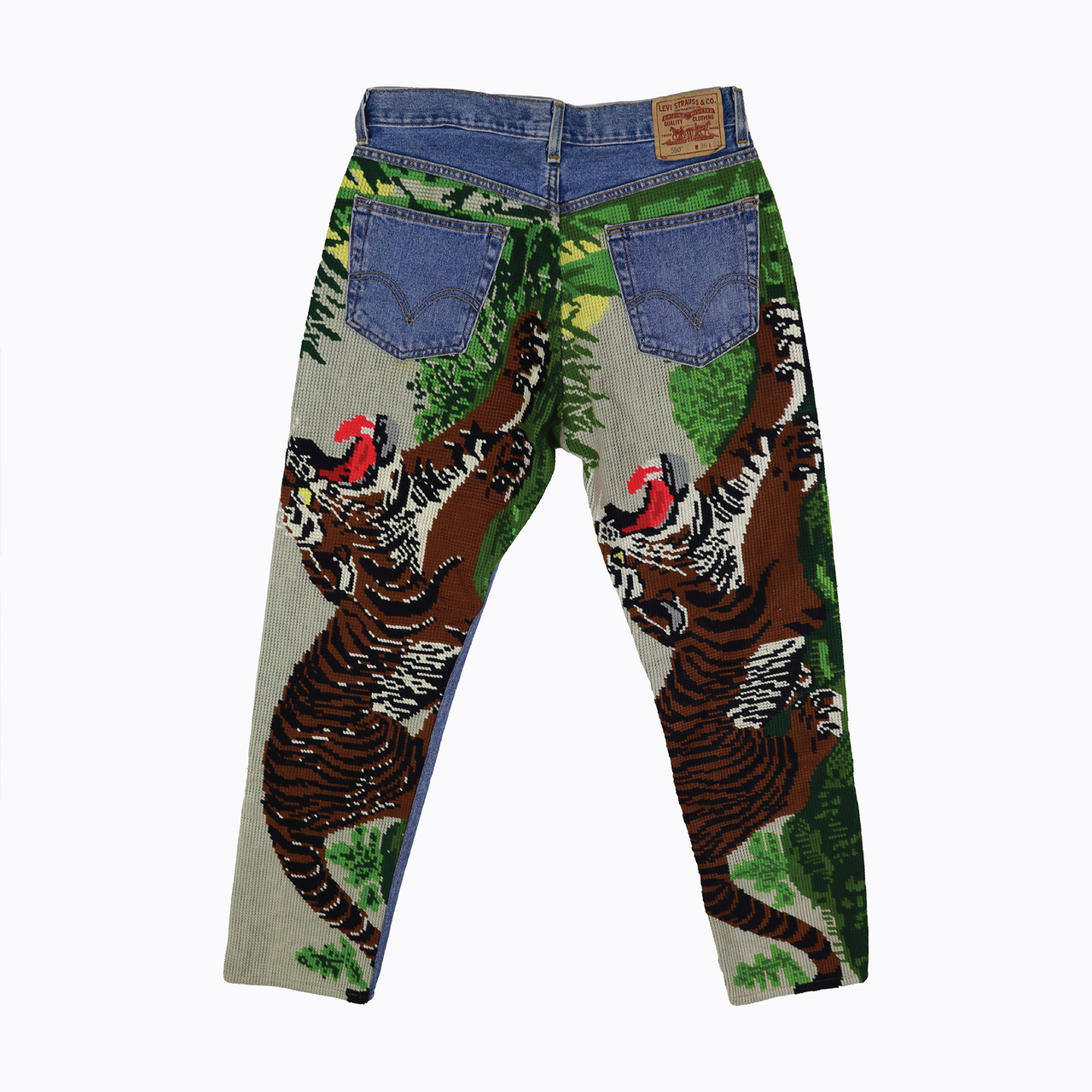 Tiger 3 Embroidery Jeans