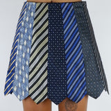 Neck Tie Blue Skirt