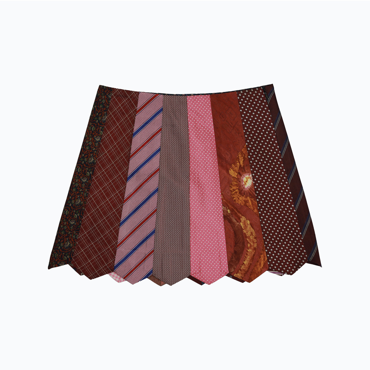 Neck Tie Pink Skirt